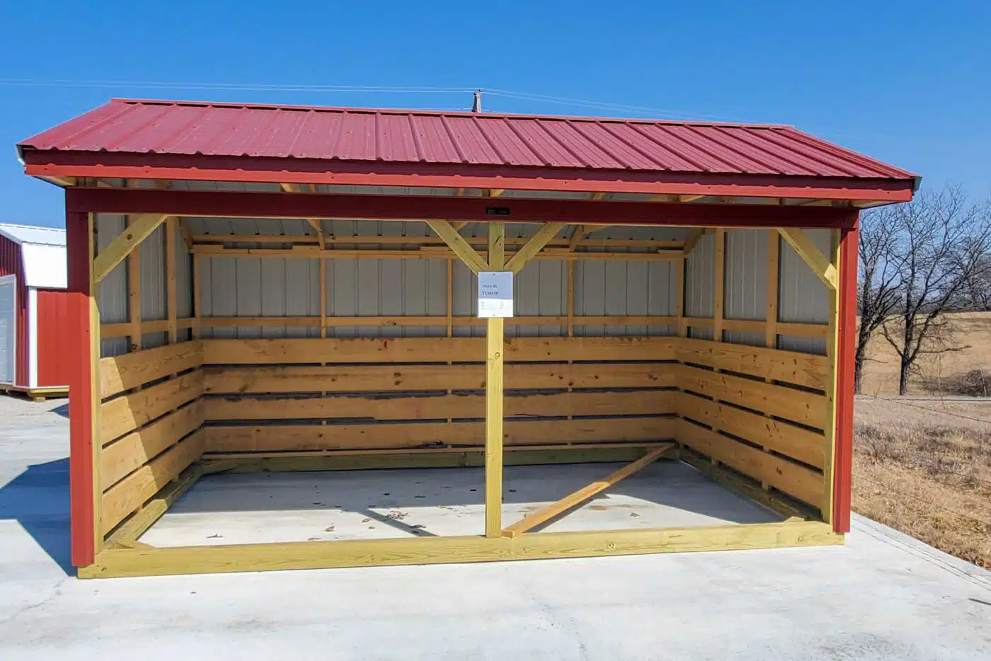 Horse shelter and run-in shed