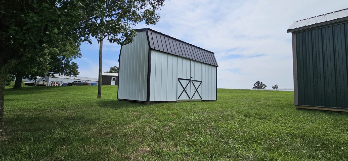 white lofted barn from ozark premier buildings in arkansas