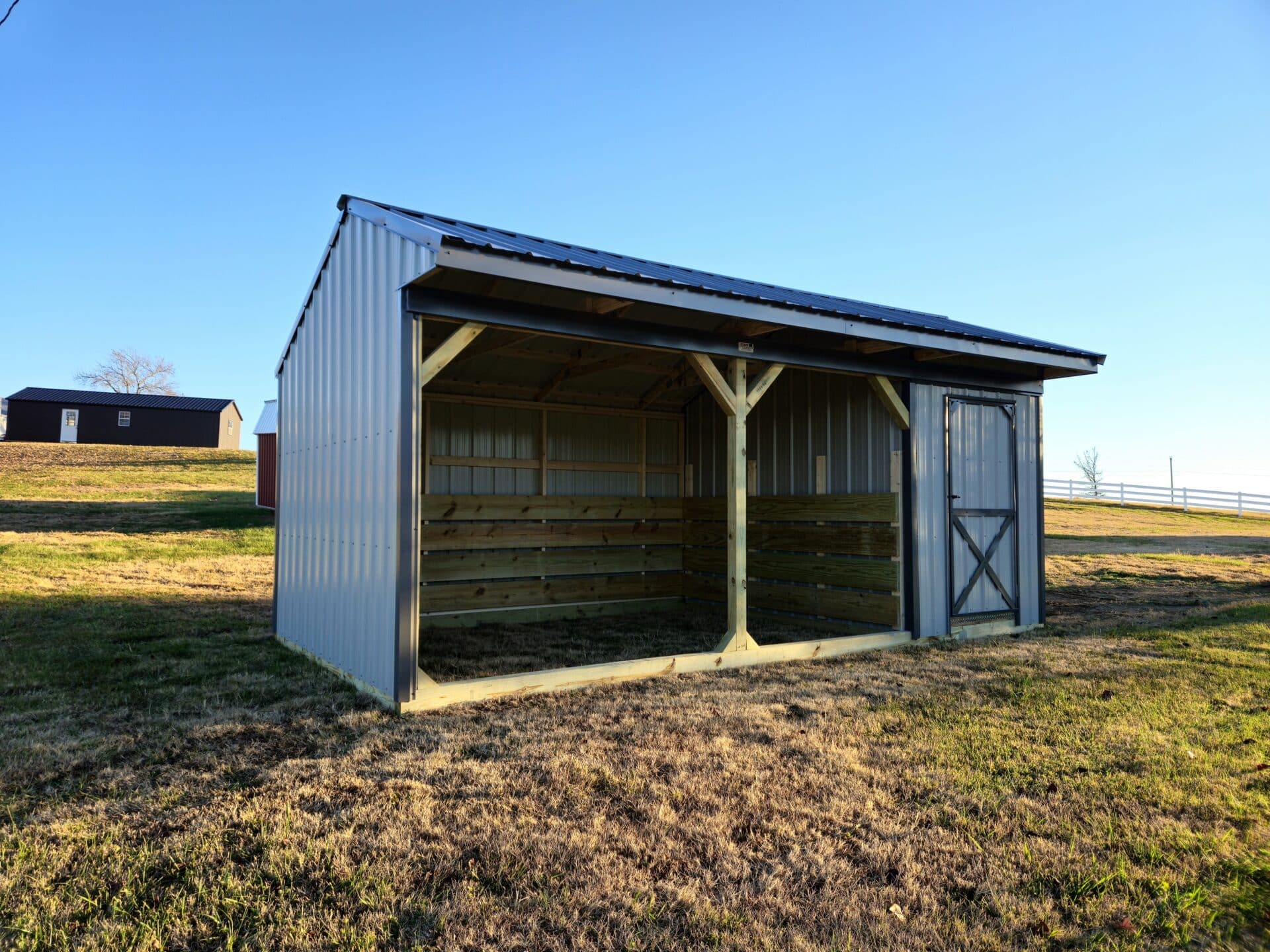 10x20 Animal Shelter With 6' tack Room (Built Strong) - Ozark Premier ...