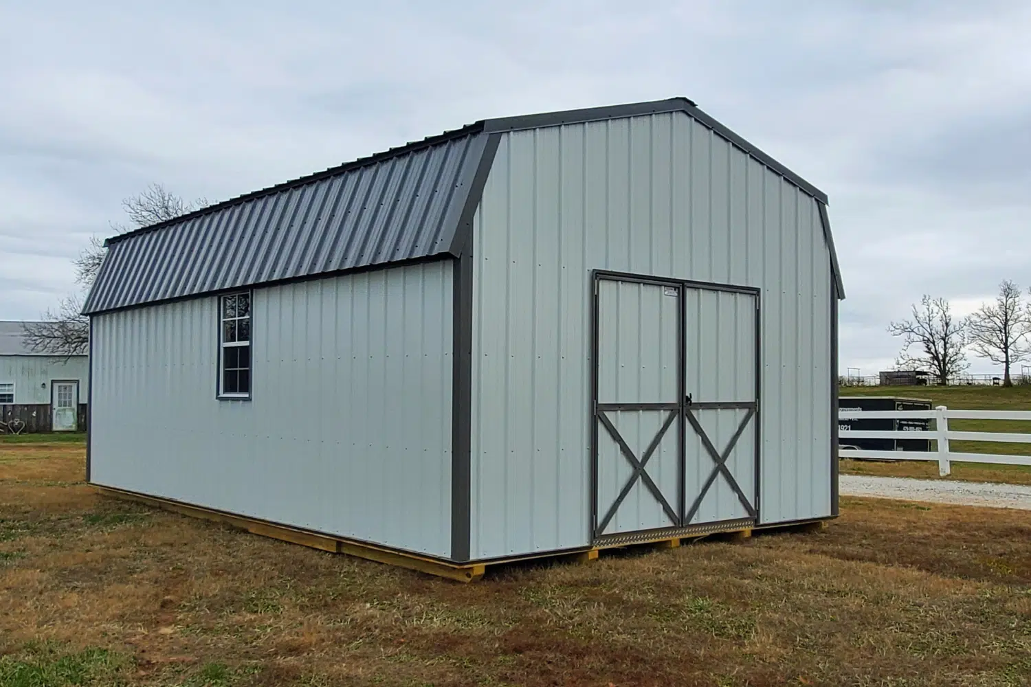 Highwall Lofted Barn storage shed with tall walls and loft space