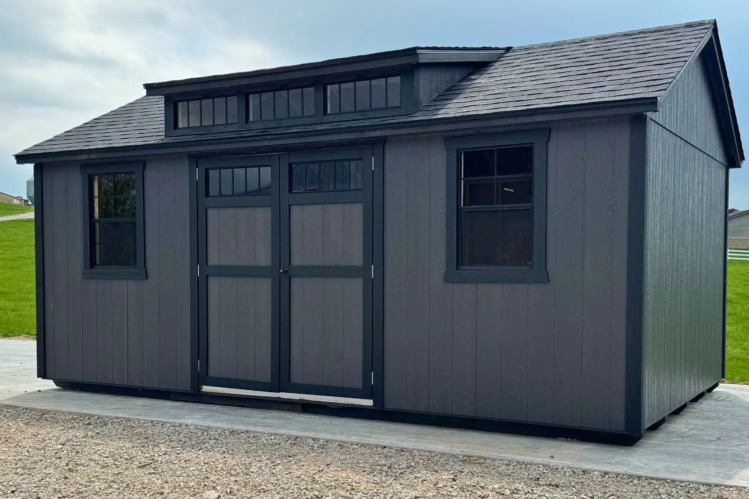 Cottage Shed with classic design and multiple windows