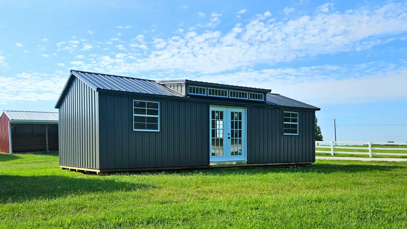 Ozark cabin with traditional gable roof