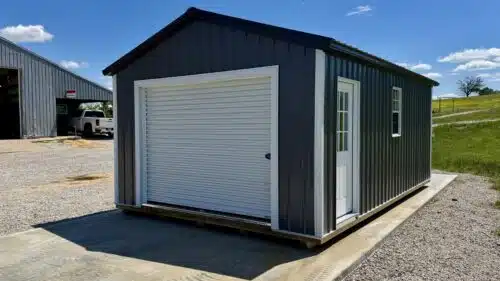Custom portable garage delivered to a property